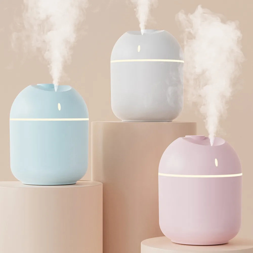 Mini Humidifier USB Desk - 270ml Cool Mist LED