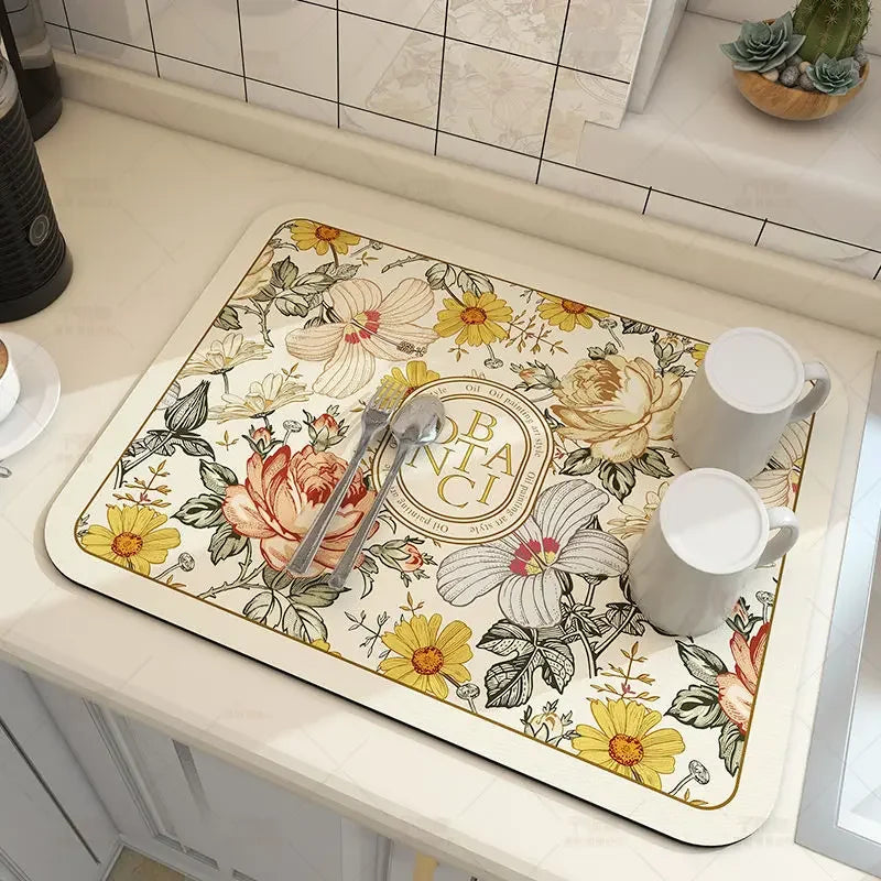 Super Absorbent Dish Drying Mat — No More Water Puddles Around Your Dish Rack