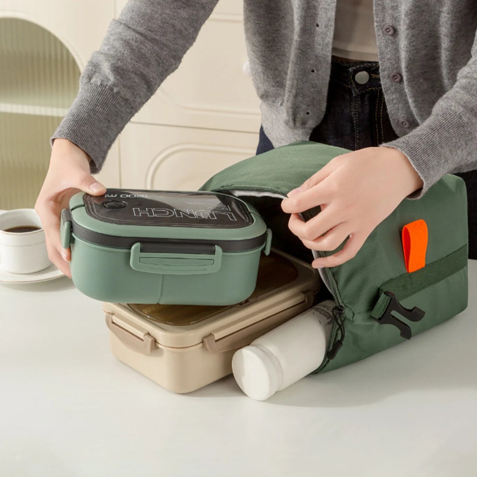 Insulated Lunch Bag with Foil Lining — Portable Cooler Bag for Work, School & Picnics