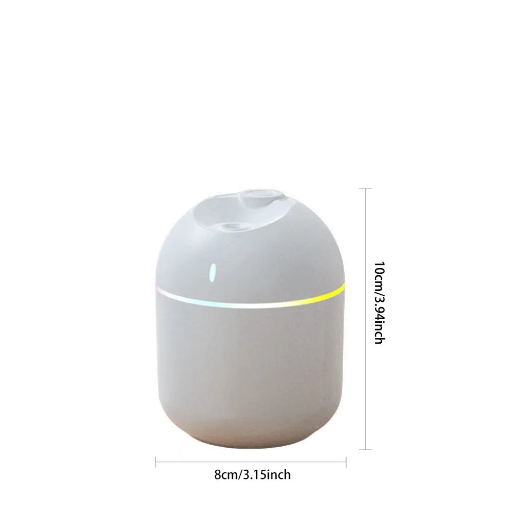 Mini Humidifier USB Desk - 270ml Cool Mist LED