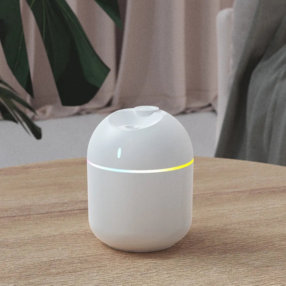 Mini Humidifier USB Desk - 270ml Cool Mist LED